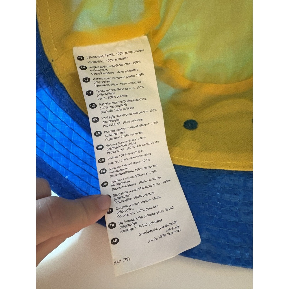 IKEA FRAKTA Blue Bucket Hat Logo Streetwear Hypebeast Y2K Festival Cap Bold - Picture 6 of 6